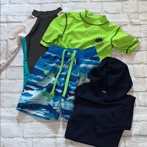 Boys swim 4 pc bundle sz 4/5.